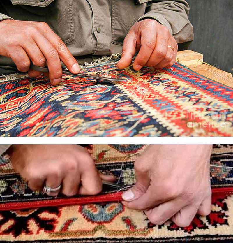 Réparation tapis et tapisserie - WATRINRESTAURE  en Belgique : Réparation tapis et tapisserie, réparation des lisières, restauration des franges de tapis, traitement des trames, resserrage des nœuds de tapis. Partout en Belgique, WATRINRESTAURE est à votre service !